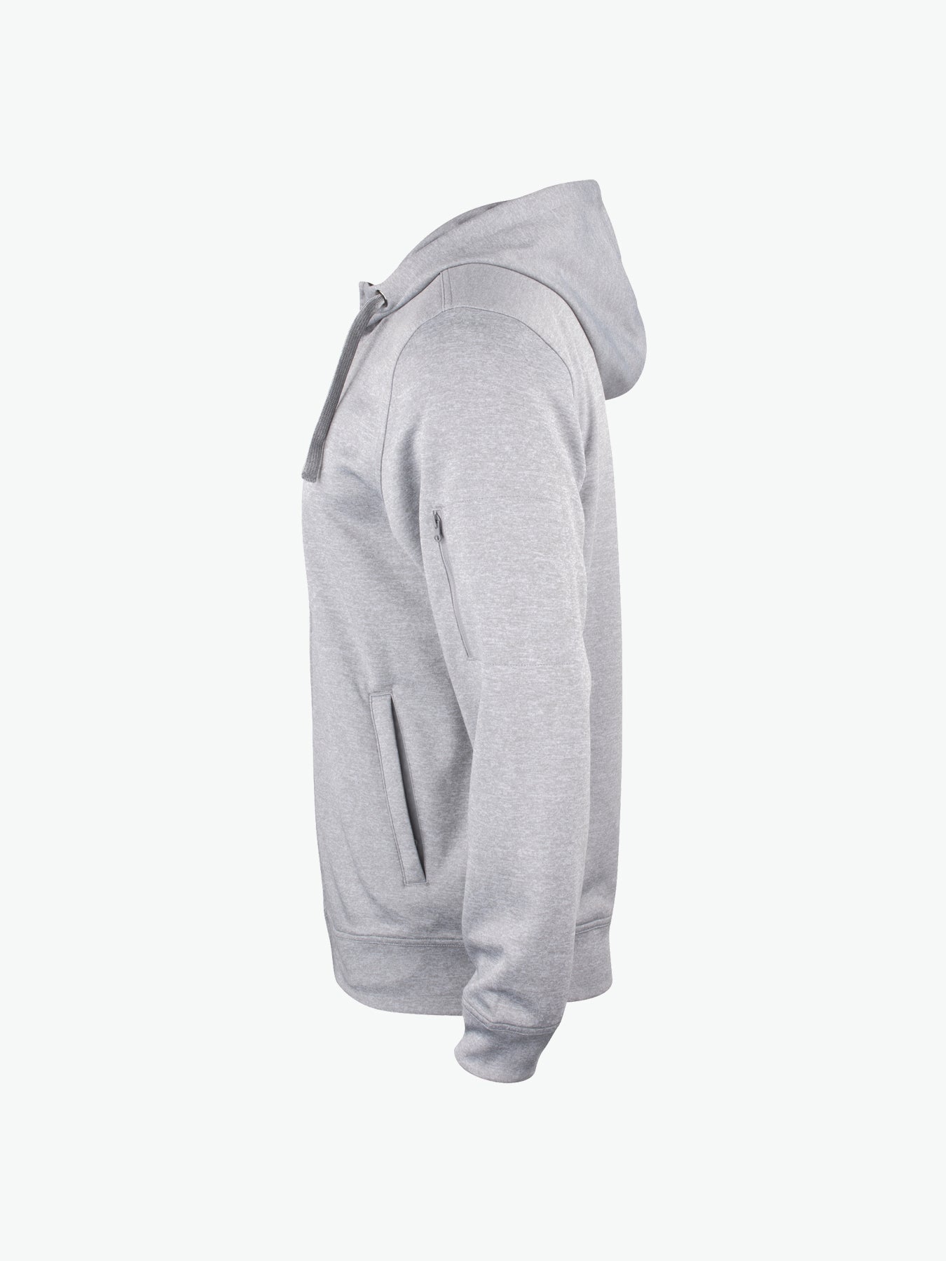 Clique Basic Active Hoody FZ - Grijsmelange Hoodie Clique