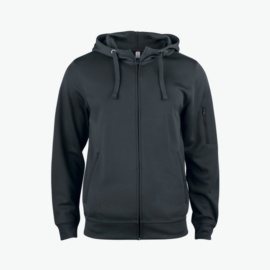 Clique Basic Active Hoody FZ - Zwart Hoodie Clique XS