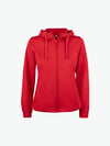 Clique Basic Active Hoody FZ Women - Rood Hoodie Clique XS