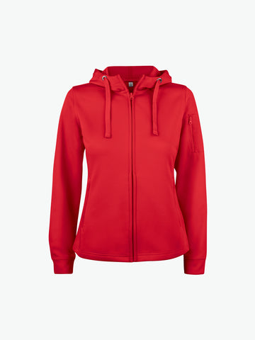 Clique Basic Active Hoody FZ Women - Rood Hoodie Clique XS