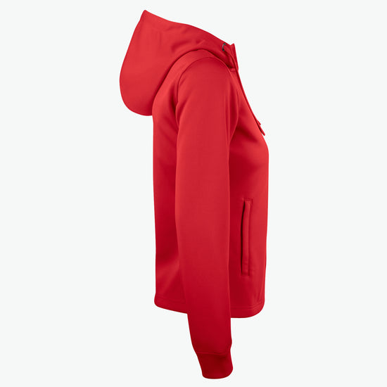 Clique Basic Active Hoody FZ Women - Rood Hoodie Clique