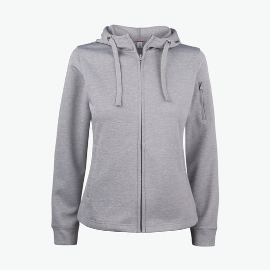 Clique Basic Active Hoody FZ Women - Grijsmelange Hoodie Clique XS