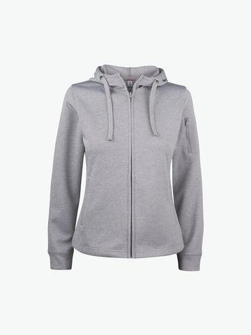Clique Basic Active Hoody FZ Women - Grijsmelange Hoodie Clique XS