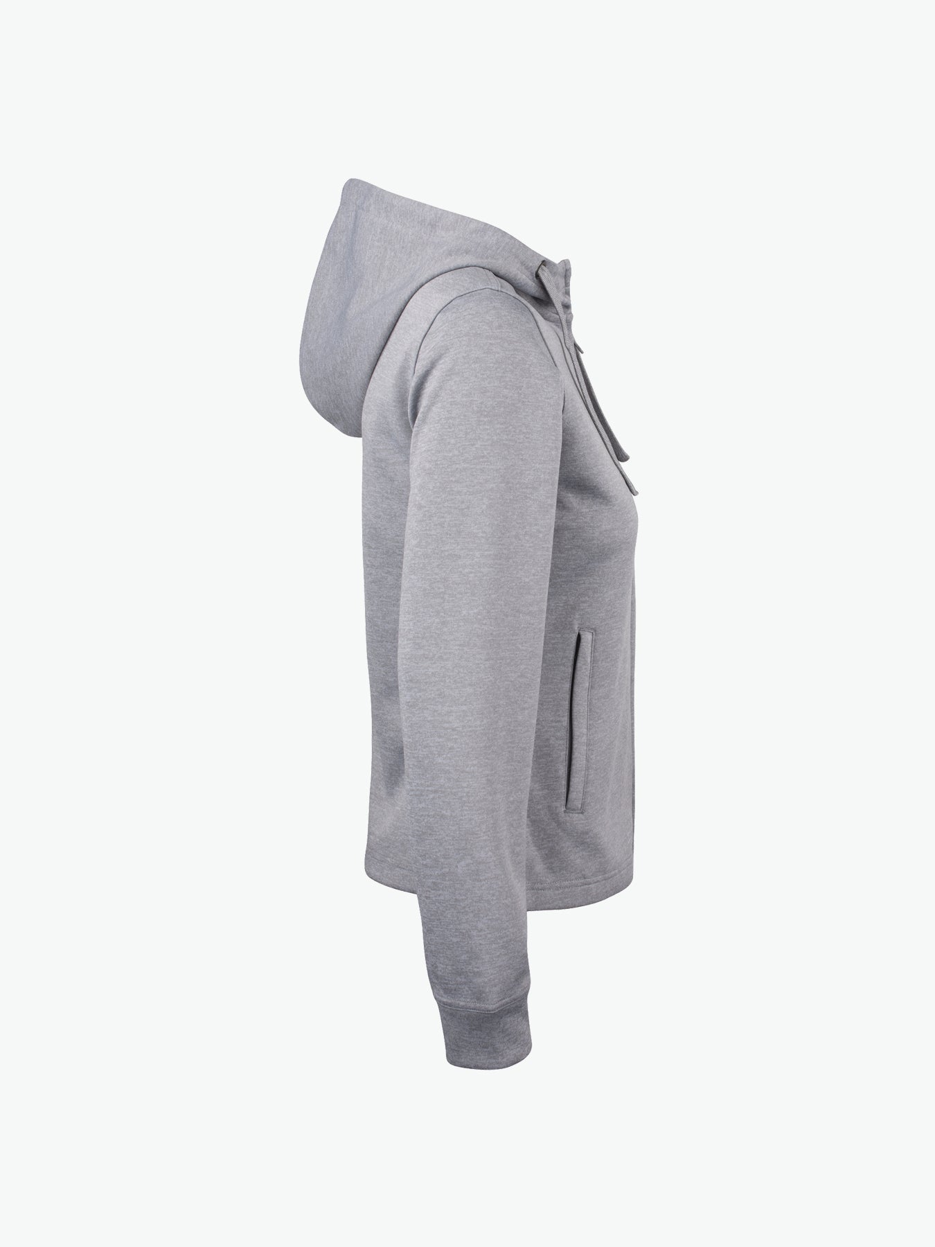 Clique Basic Active Hoody FZ Women - Grijsmelange Hoodie Clique