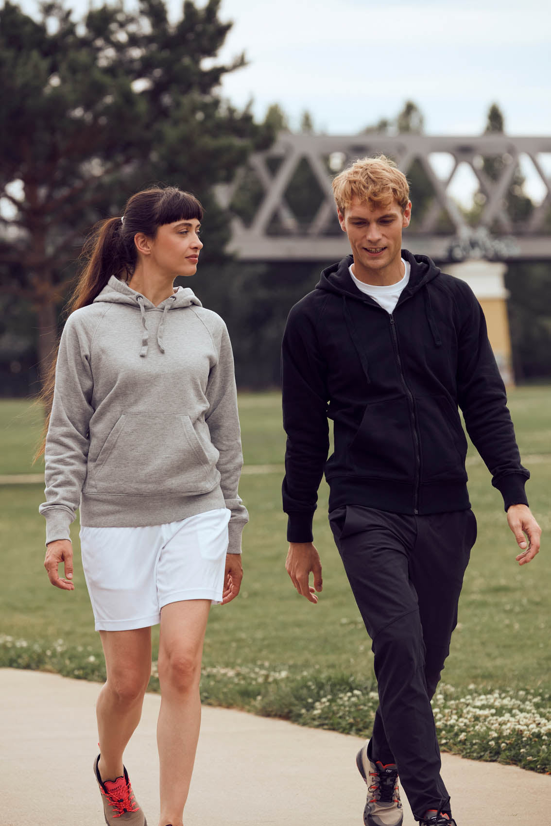 Clique Helix Half Zip - Grijsmelange Hoodie Clique