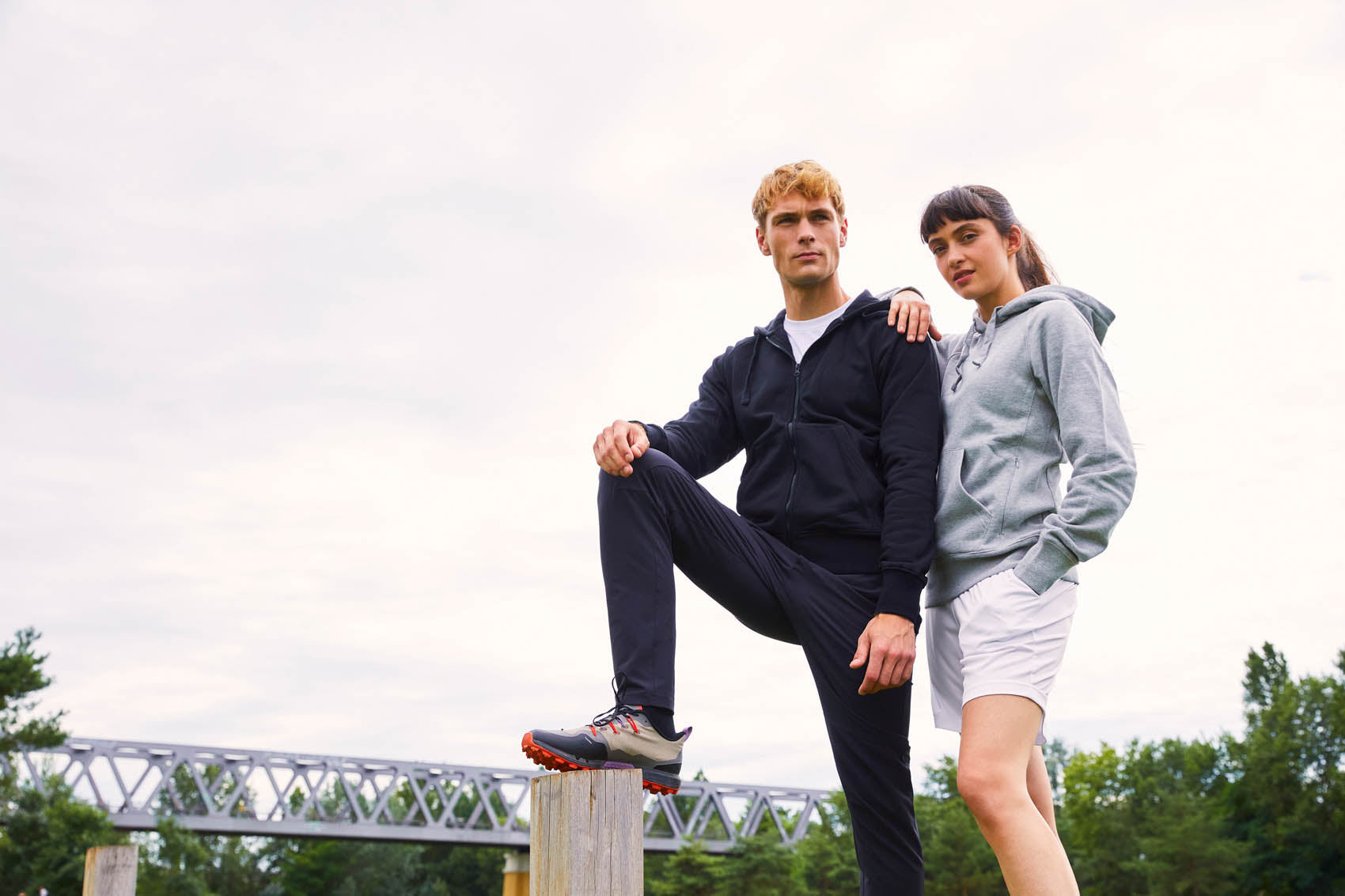 Clique Helix Half Zip - Grijsmelange Hoodie Clique