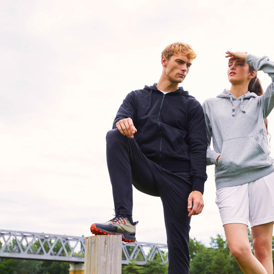Clique Helix Half Zip - Grijsmelange Hoodie Clique