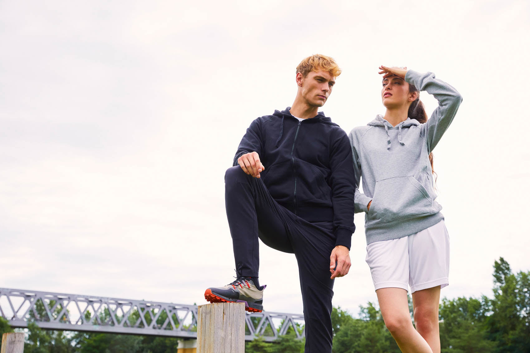 Clique Helix Half Zip - Grijsmelange Hoodie Clique