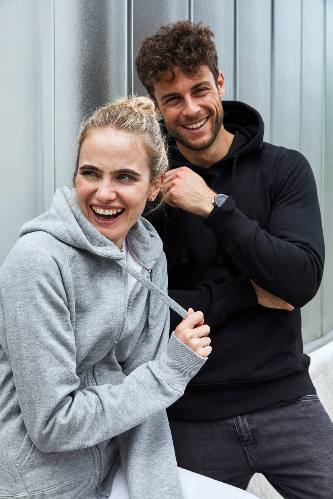 Clique Helix Half Zip - Grijsmelange Hoodie Clique