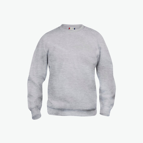 Clique Basic Roundneck Junior - Grijsmelange Sweater Clique 90/100