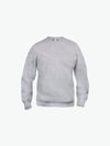 Clique Basic Roundneck Junior - Grijsmelange Sweater Clique 90/100