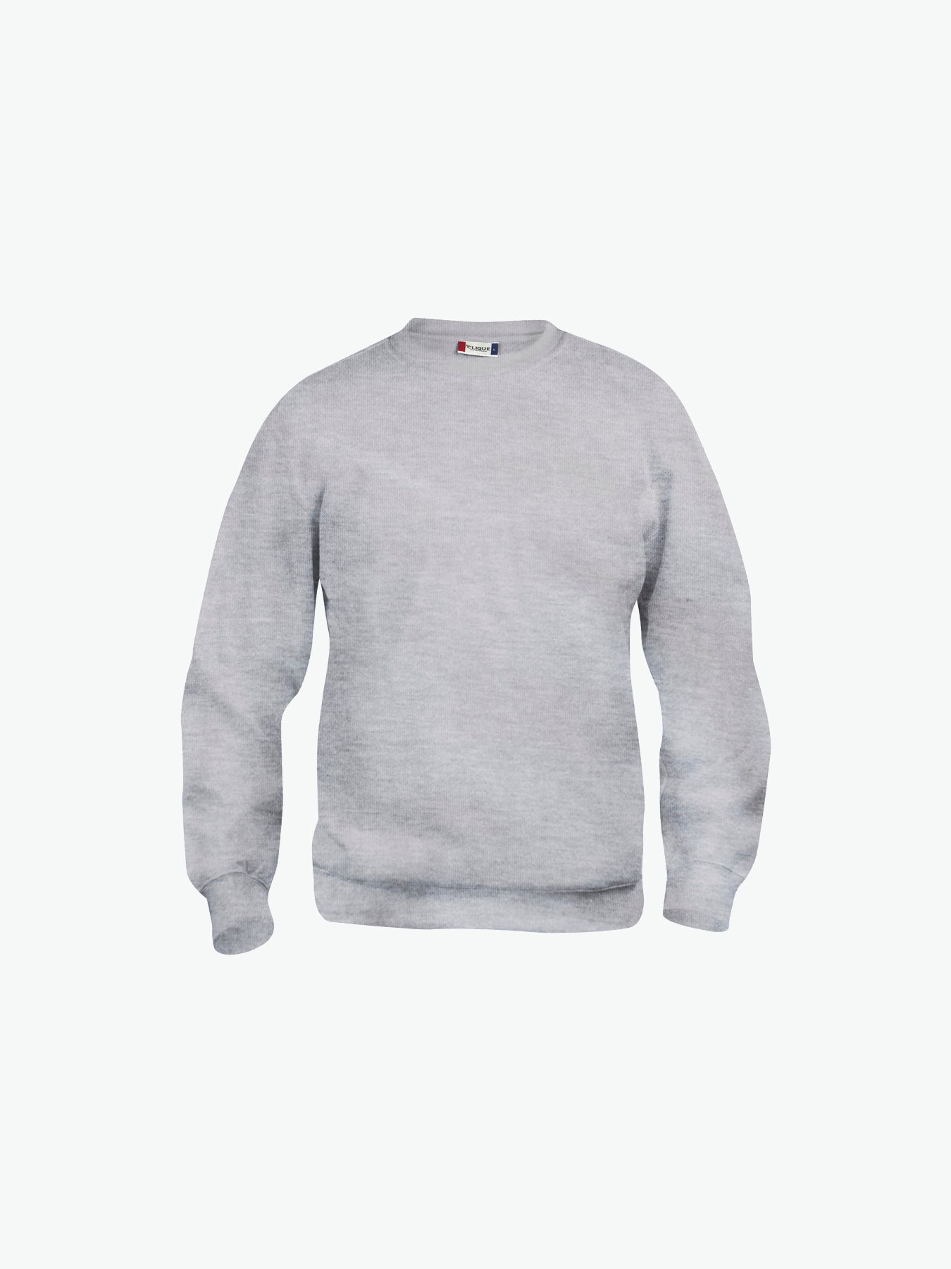 Clique Basic Roundneck Junior - Grijsmelange Sweater Clique 90/100