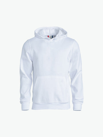 Clique Basic Hoody Junior - Wit Hoodie Clique 90/100