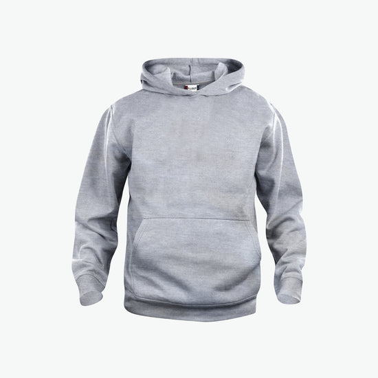 Clique Basic Hoody Junior - Grijsmelange Hoodie Clique 90/100