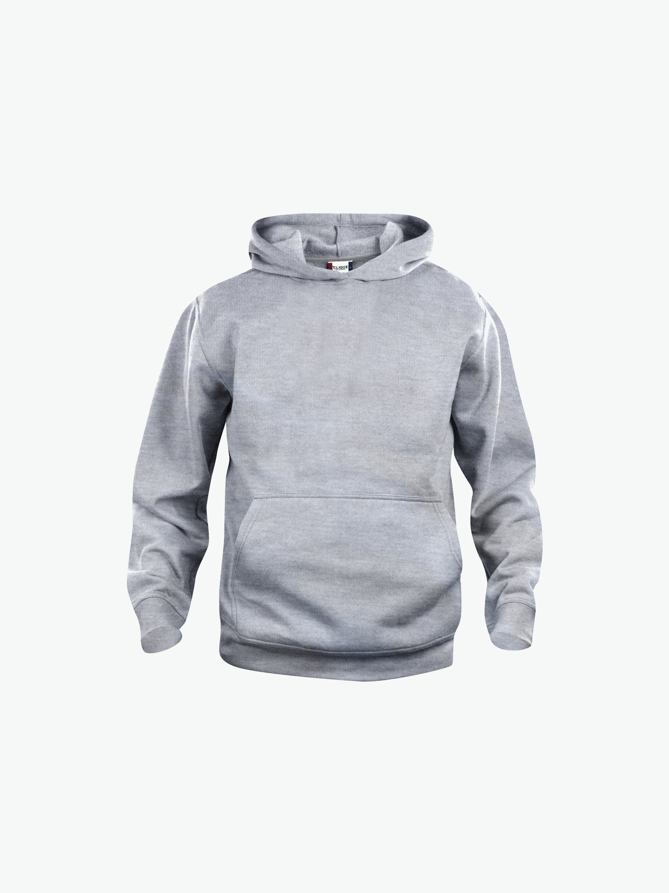 Clique Basic Hoody Junior - Grijsmelange Hoodie Clique 90/100