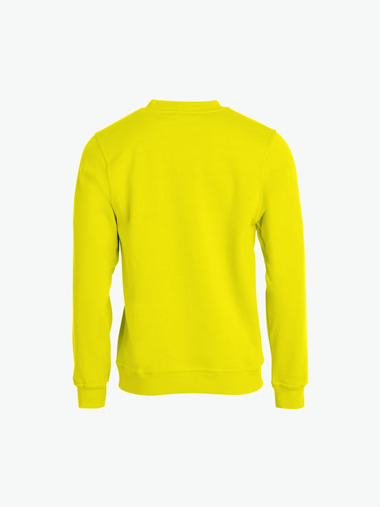Clique Basic Roundneck - Signaalgeel Sweater Clique
