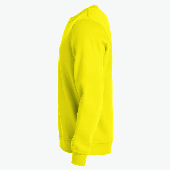Clique Basic Roundneck - Signaalgeel Sweater Clique