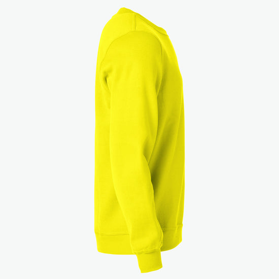 Clique Basic Roundneck - Signaalgeel Sweater Clique