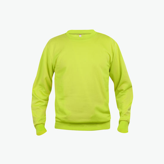 Clique Basic Roundneck - Signaalgroen Sweater Clique XS