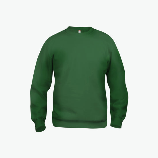 Clique Basic Roundneck - Flessengroen Sweater Clique XS