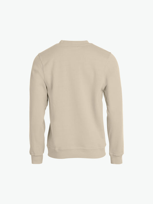 Clique Basic Roundneck - Licht Khaki Sweater Clique