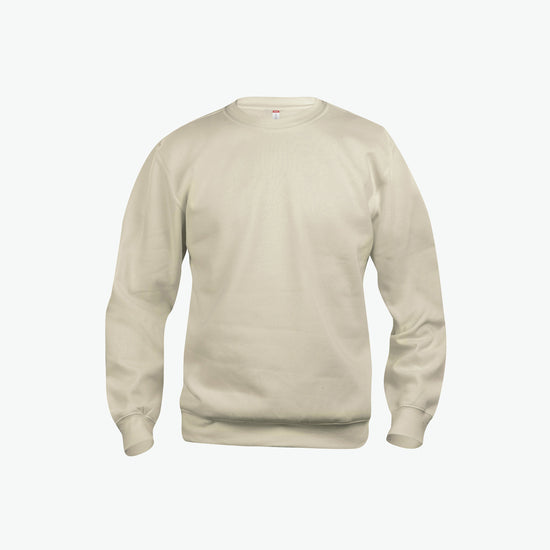Clique Basic Roundneck - Licht Khaki Sweater Clique XS