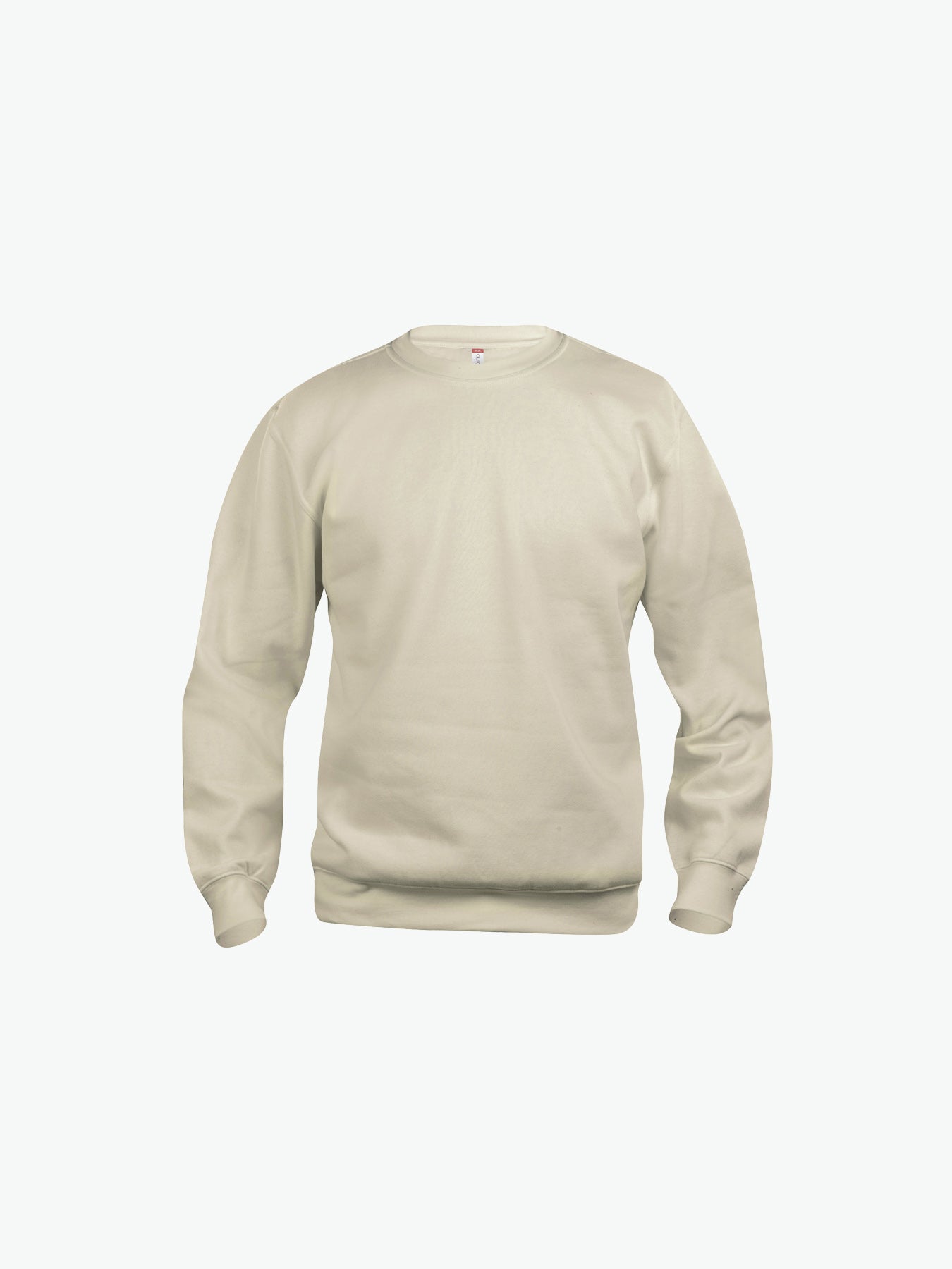 Clique Basic Roundneck - Licht Khaki Sweater Clique XS