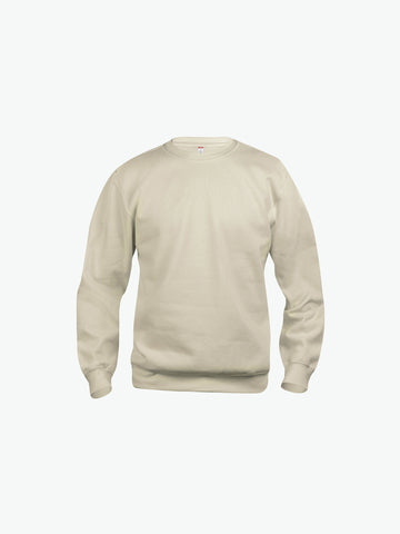Clique Basic Roundneck - Licht Khaki Sweater Clique XS
