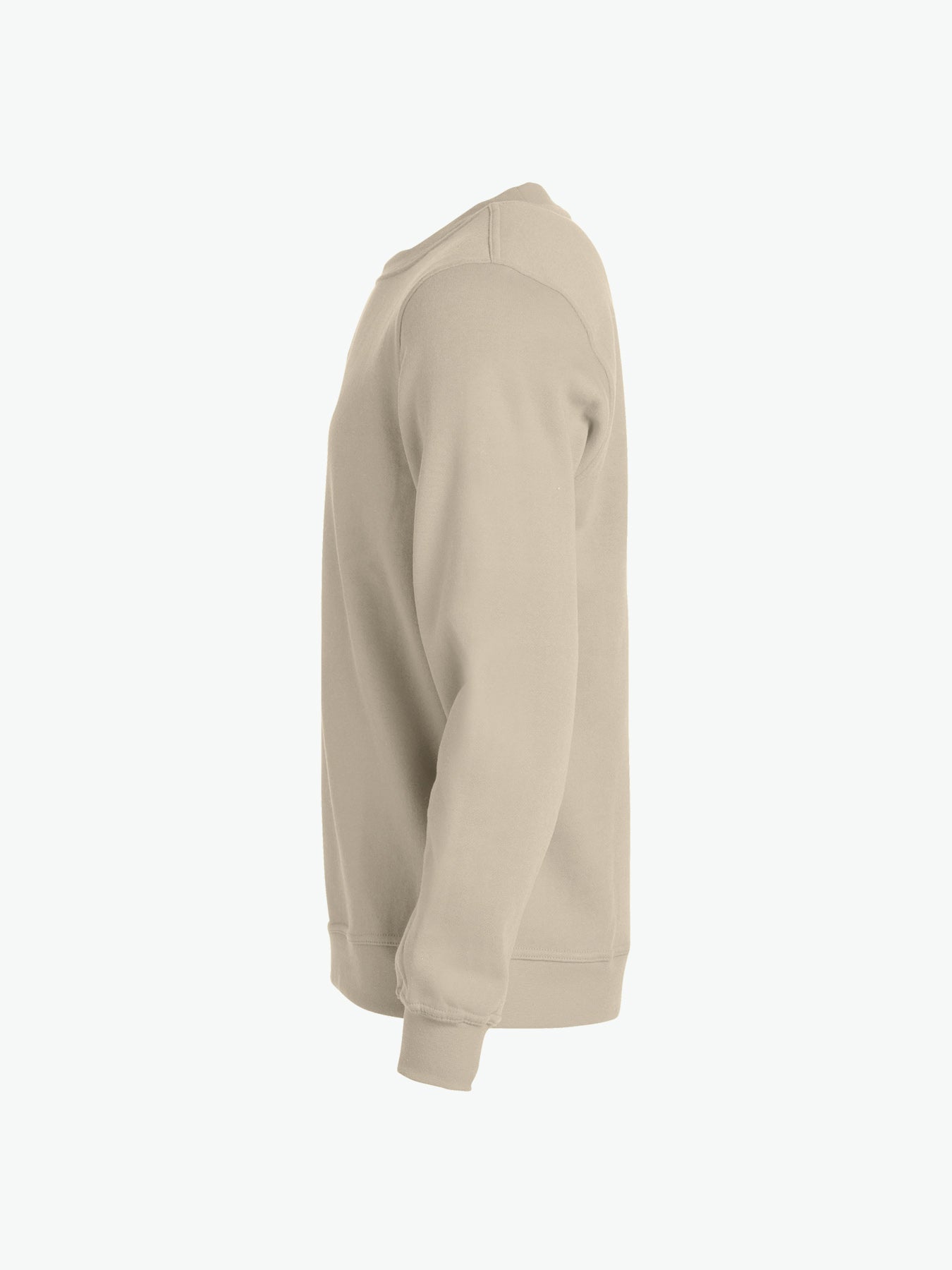 Clique Basic Roundneck - Licht Khaki Sweater Clique