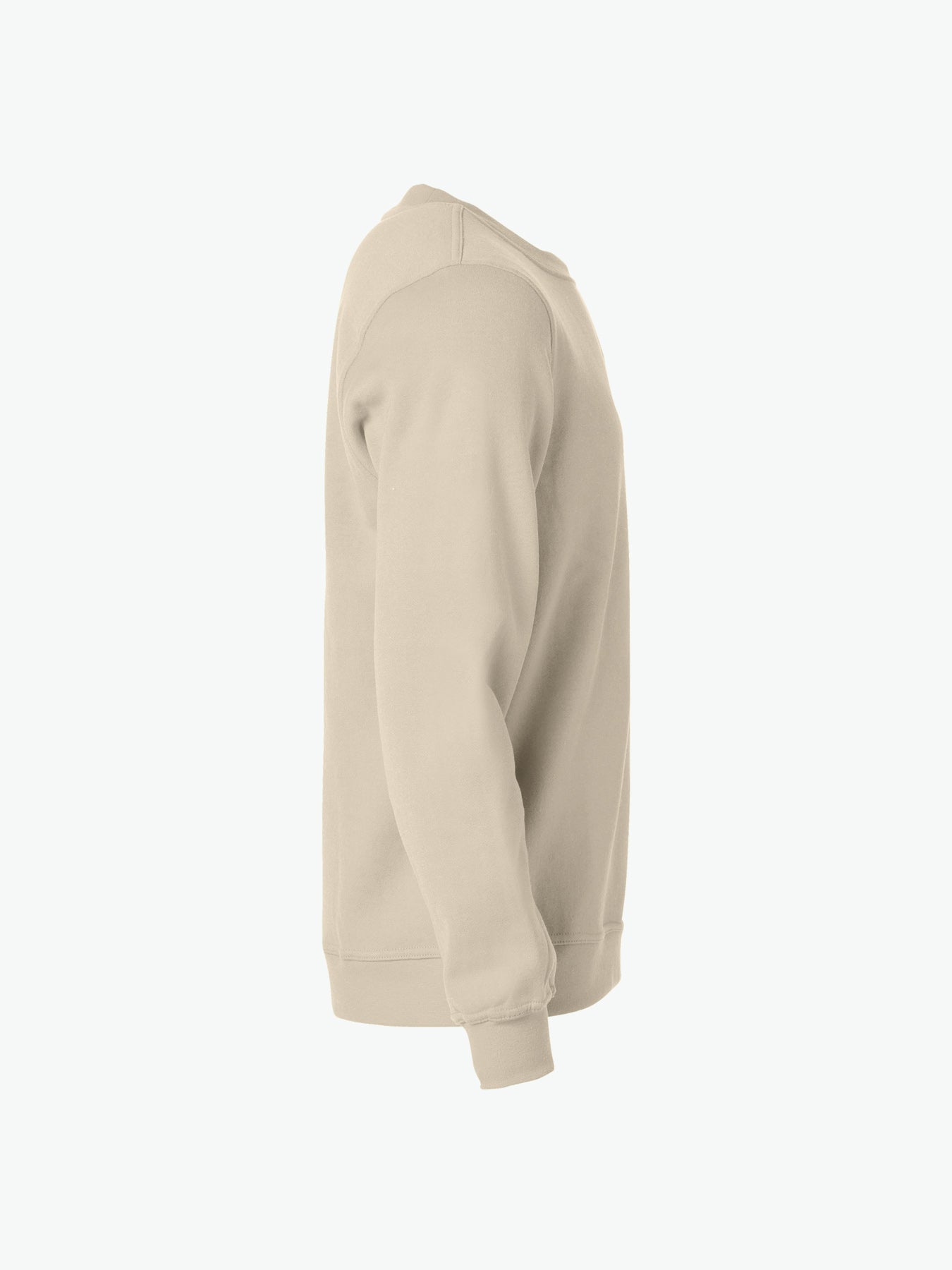 Clique Basic Roundneck - Licht Khaki Sweater Clique