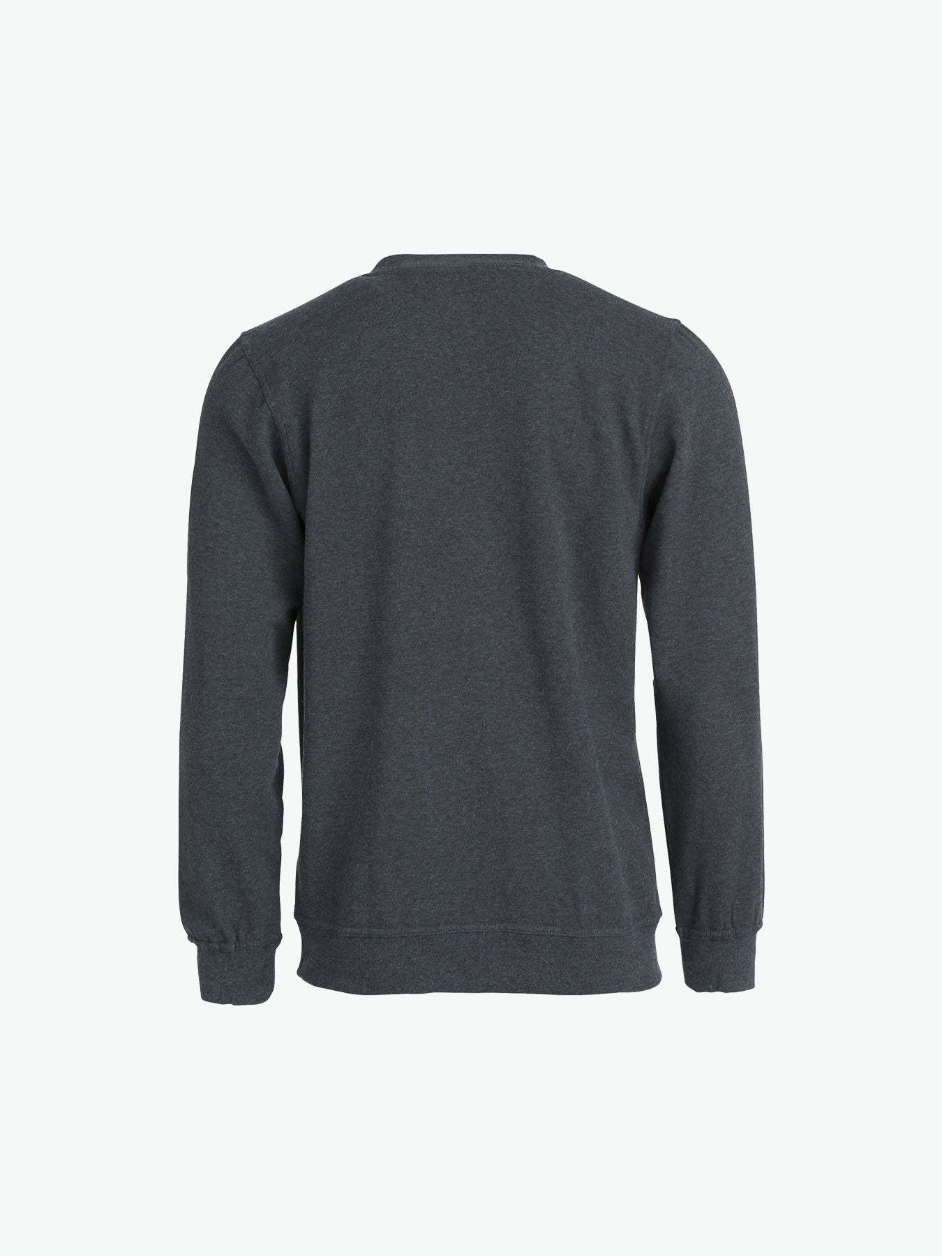 Clique Basic Roundneck - Antraciet Melange Sweater Clique