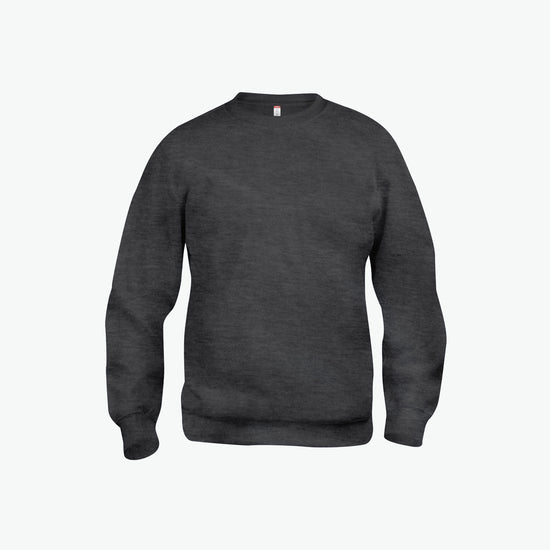 Clique Basic Roundneck - Antraciet Melange Sweater Clique XS
