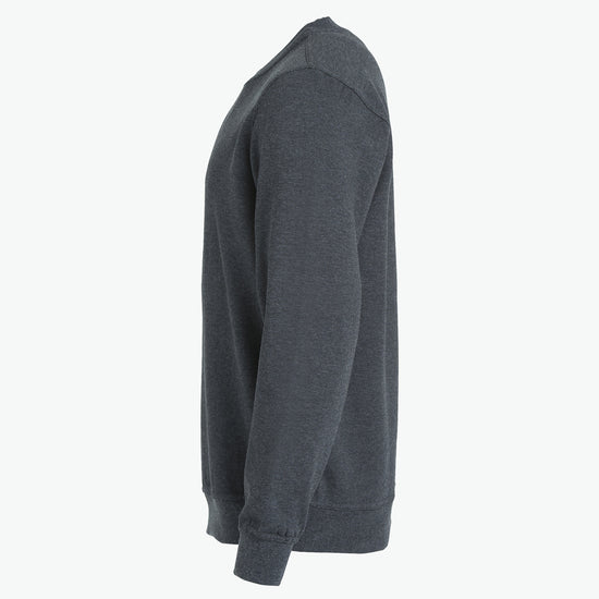 Clique Basic Roundneck - Antraciet Melange Sweater Clique