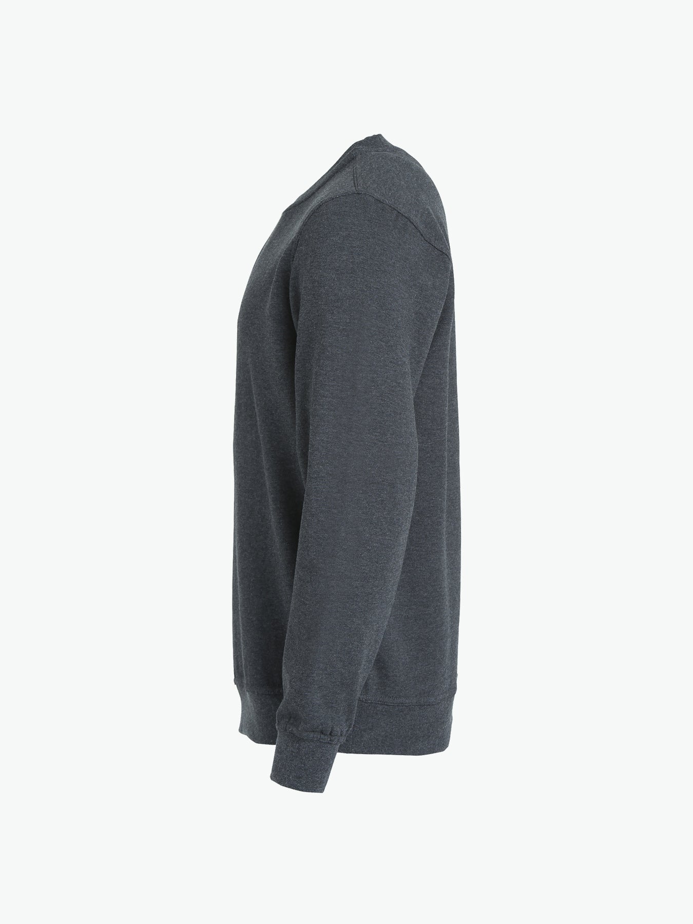 Clique Basic Roundneck - Antraciet Melange Sweater Clique