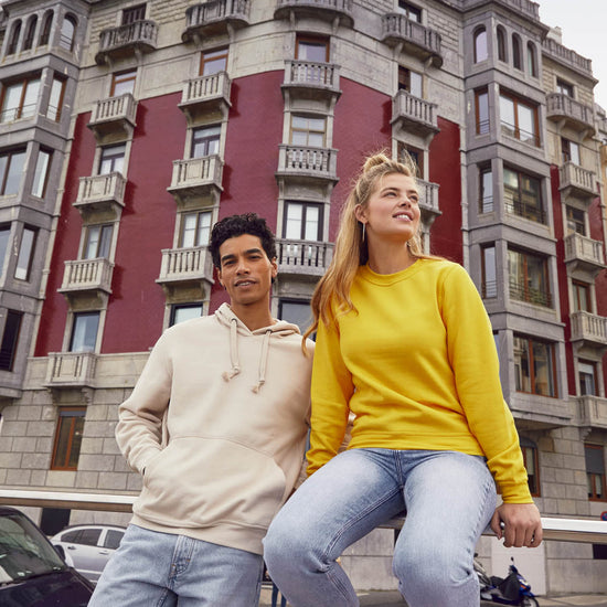 Clique Basic Roundneck - Signaalgeel Sweater Clique