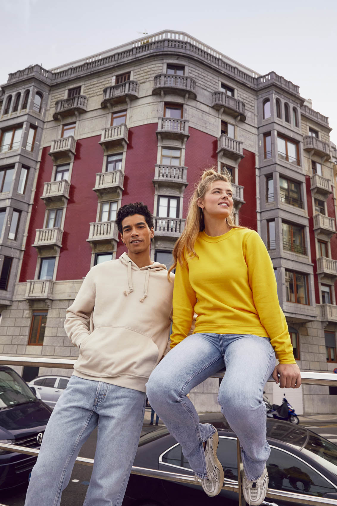 Clique Basic Roundneck - Signaalgeel Sweater Clique
