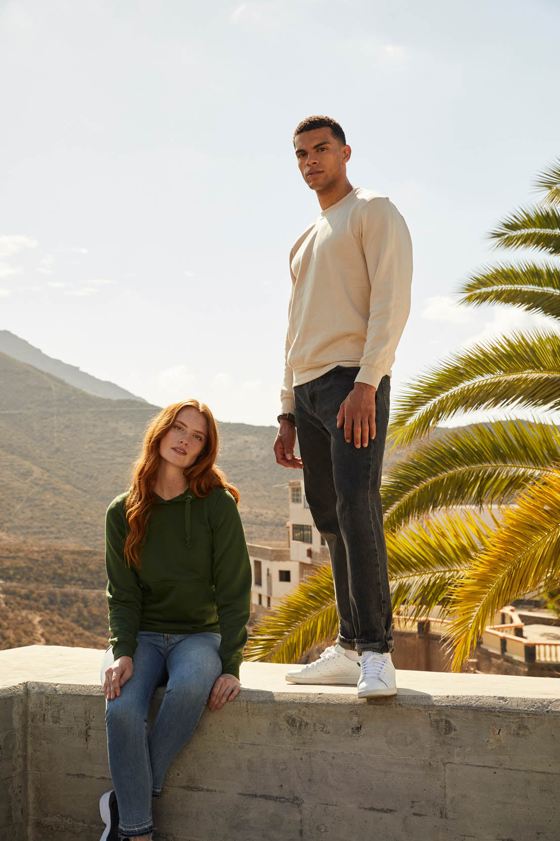 Clique Basic Roundneck - Signaalgeel Sweater Clique