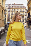 Clique Basic Roundneck - Signaalgeel Sweater Clique