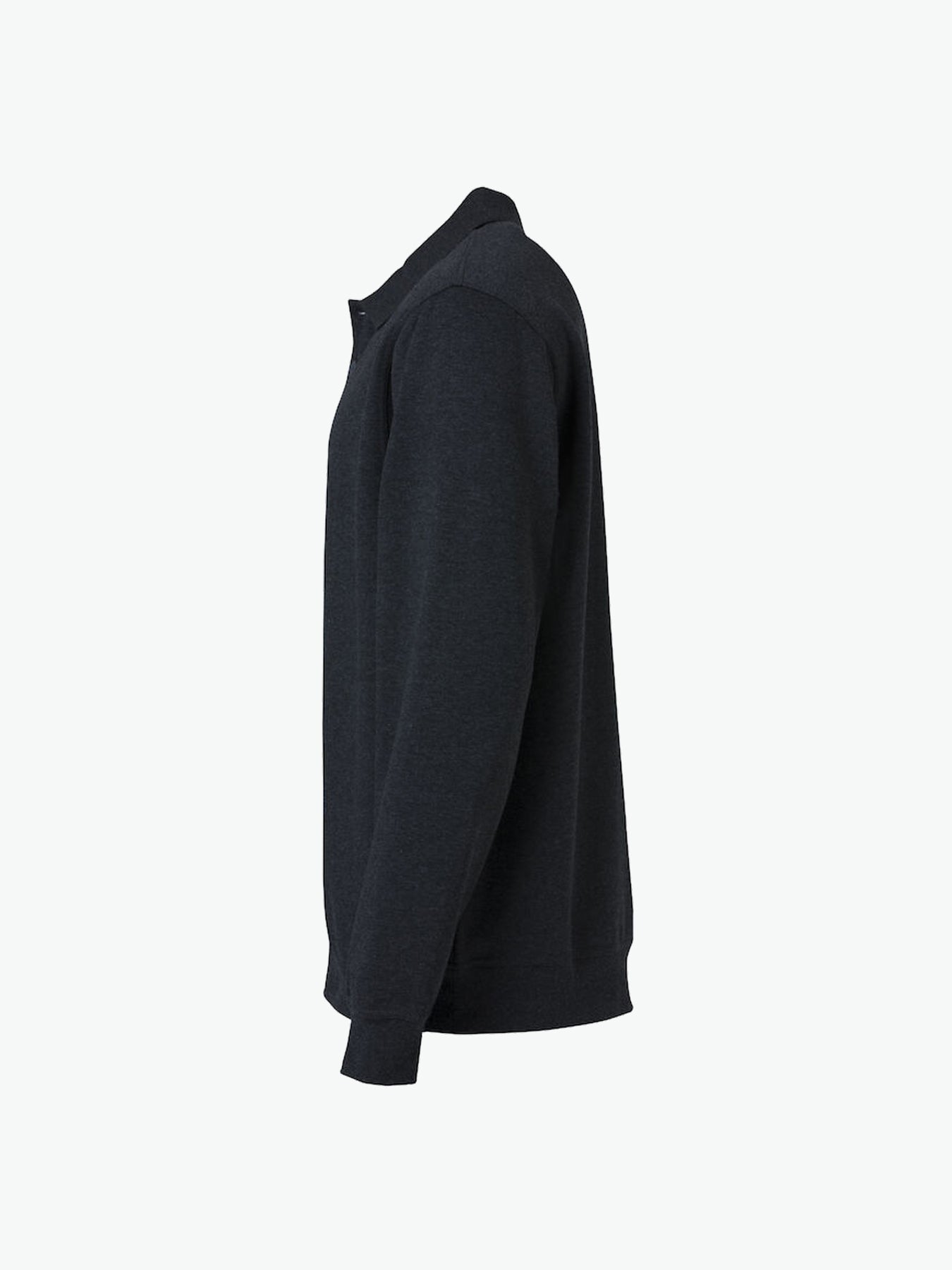 Clique Basic Polo Sweater - Antraciet Melange Polosweater Clique
