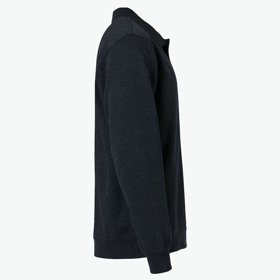 Clique Basic Polo Sweater - Antraciet Melange Polosweater Clique