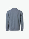 Clique Basic Polo Sweater - Grijsmelange Polosweater Clique