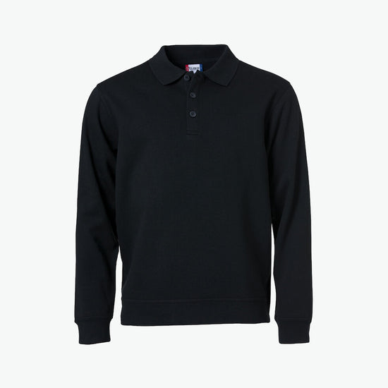 Clique Basic Polo Sweater - Zwart Polosweater Clique XS