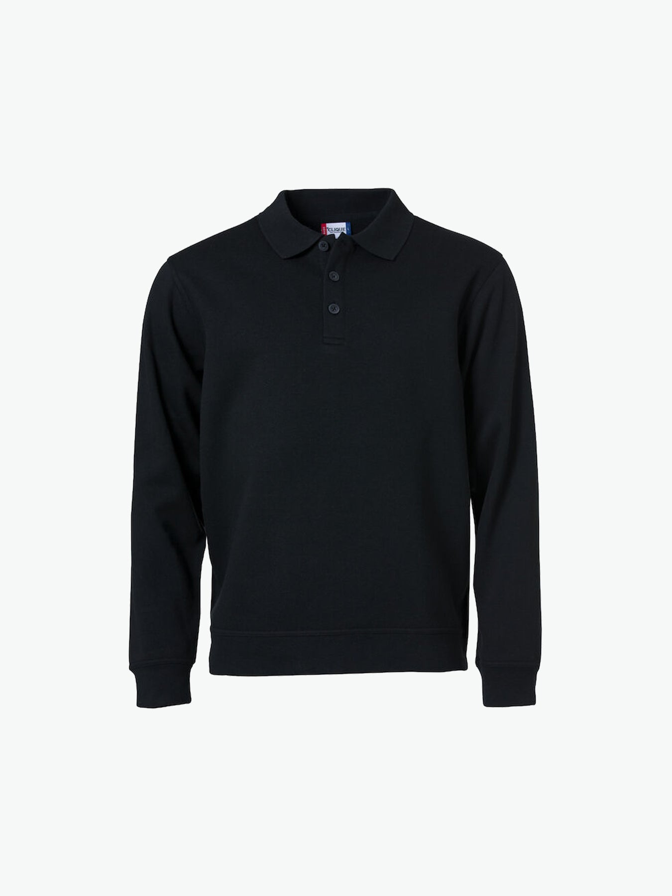 Clique Basic Polo Sweater - Zwart Polosweater Clique XS