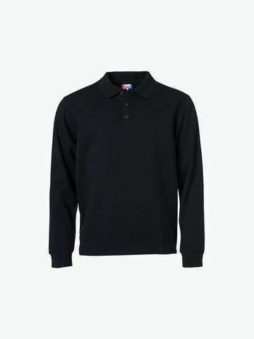 Clique Basic Polo Sweater - Zwart Polosweater Clique XS