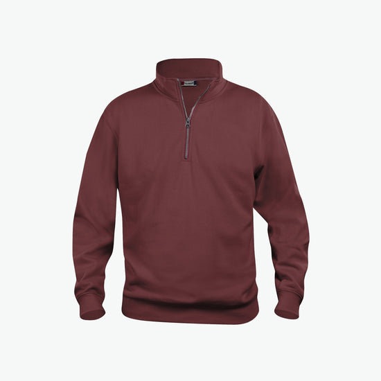 Clique Basic Half Zip - Bordeaux Sweater Clique XS