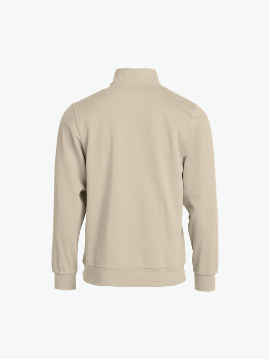 Clique Basic Half Zip - Licht Khaki Sweater Clique