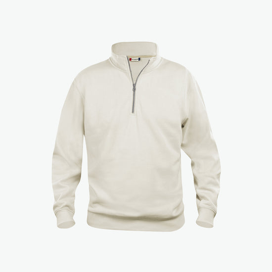 Clique Basic Half Zip - Licht Khaki Sweater Clique XS