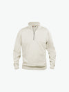 Clique Basic Half Zip - Licht Khaki Sweater Clique XS