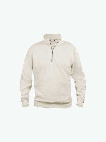 Clique Basic Half Zip - Licht Khaki Sweater Clique XS