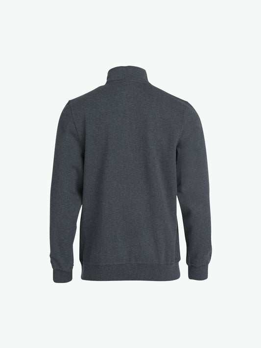 Clique Basic Half Zip - Antraciet Melange Sweater Clique